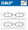 Bremsbelagsatz, Scheibenbremse Vorderachse SKF VKBP 80555 A Bild Bremsbelagsatz, Scheibenbremse Vorderachse SKF VKBP 80555 A
