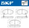 Bremsbelagsatz, Scheibenbremse SKF VKBP 80567 A Bild Bremsbelagsatz, Scheibenbremse SKF VKBP 80567 A