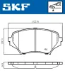 Bremsbelagsatz, Scheibenbremse Vorderachse SKF VKBP 80592 A Bild Bremsbelagsatz, Scheibenbremse Vorderachse SKF VKBP 80592 A