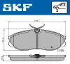 Bremsbelagsatz, Scheibenbremse SKF VKBP 80603 Bild Bremsbelagsatz, Scheibenbremse SKF VKBP 80603