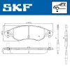 Bremsbelagsatz, Scheibenbremse Vorderachse SKF VKBP 80607 E Bild Bremsbelagsatz, Scheibenbremse Vorderachse SKF VKBP 80607 E