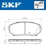 Bremsbelagsatz, Scheibenbremse Vorderachse SKF VKBP 80612 A Bild Bremsbelagsatz, Scheibenbremse Vorderachse SKF VKBP 80612 A