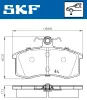 Bremsbelagsatz, Scheibenbremse Vorderachse SKF VKBP 80626 Bild Bremsbelagsatz, Scheibenbremse Vorderachse SKF VKBP 80626