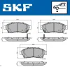 Bremsbelagsatz, Scheibenbremse Vorderachse SKF VKBP 80638 A Bild Bremsbelagsatz, Scheibenbremse Vorderachse SKF VKBP 80638 A