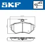 Bremsbelagsatz, Scheibenbremse SKF VKBP 80668 Bild Bremsbelagsatz, Scheibenbremse SKF VKBP 80668