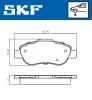 Bremsbelagsatz, Scheibenbremse SKF VKBP 80677 Bild Bremsbelagsatz, Scheibenbremse SKF VKBP 80677