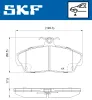 Bremsbelagsatz, Scheibenbremse Vorderachse SKF VKBP 80711 Bild Bremsbelagsatz, Scheibenbremse Vorderachse SKF VKBP 80711