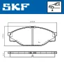 Bremsbelagsatz, Scheibenbremse SKF VKBP 80716 Bild Bremsbelagsatz, Scheibenbremse SKF VKBP 80716