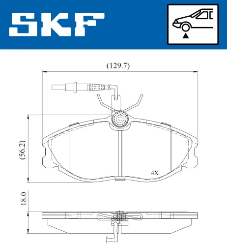 Bremsbelagsatz, Scheibenbremse SKF VKBP 80770 E Bild Bremsbelagsatz, Scheibenbremse SKF VKBP 80770 E