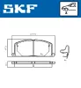 Bremsbelagsatz, Scheibenbremse Vorderachse SKF VKBP 80818 A Bild Bremsbelagsatz, Scheibenbremse Vorderachse SKF VKBP 80818 A