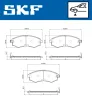 Bremsbelagsatz, Scheibenbremse Vorderachse SKF VKBP 80827 A Bild Bremsbelagsatz, Scheibenbremse Vorderachse SKF VKBP 80827 A
