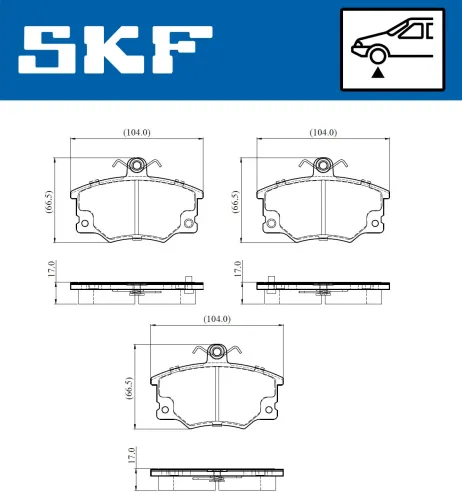 Bremsbelagsatz, Scheibenbremse SKF VKBP 80913 A Bild Bremsbelagsatz, Scheibenbremse SKF VKBP 80913 A