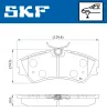 Bremsbelagsatz, Scheibenbremse Vorderachse SKF VKBP 80930 Bild Bremsbelagsatz, Scheibenbremse Vorderachse SKF VKBP 80930