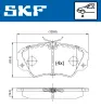 Bremsbelagsatz, Scheibenbremse Vorderachse SKF VKBP 80998 Bild Bremsbelagsatz, Scheibenbremse Vorderachse SKF VKBP 80998