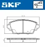 Bremsbelagsatz, Scheibenbremse SKF VKBP 81017 Bild Bremsbelagsatz, Scheibenbremse SKF VKBP 81017