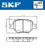 Bremsbelagsatz, Scheibenbremse Vorderachse SKF VKBP 81024 Bild Bremsbelagsatz, Scheibenbremse Vorderachse SKF VKBP 81024