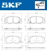 Bremsbelagsatz, Scheibenbremse Vorderachse SKF VKBP 81119 A Bild Bremsbelagsatz, Scheibenbremse Vorderachse SKF VKBP 81119 A