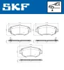 Bremsbelagsatz, Scheibenbremse SKF VKBP 81124 A Bild Bremsbelagsatz, Scheibenbremse SKF VKBP 81124 A