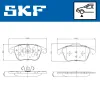 Bremsbelagsatz, Scheibenbremse Vorderachse SKF VKBP 81314 Bild Bremsbelagsatz, Scheibenbremse Vorderachse SKF VKBP 81314
