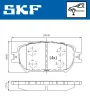 Bremsbelagsatz, Scheibenbremse Vorderachse SKF VKBP 81387 Bild Bremsbelagsatz, Scheibenbremse Vorderachse SKF VKBP 81387