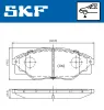 Bremsbelagsatz, Scheibenbremse Vorderachse SKF VKBP 81390 Bild Bremsbelagsatz, Scheibenbremse Vorderachse SKF VKBP 81390