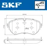 Bremsbelagsatz, Scheibenbremse Vorderachse SKF VKBP 81395 Bild Bremsbelagsatz, Scheibenbremse Vorderachse SKF VKBP 81395
