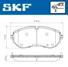 Bremsbelagsatz, Scheibenbremse Vorderachse SKF VKBP 81396 Bild Bremsbelagsatz, Scheibenbremse Vorderachse SKF VKBP 81396