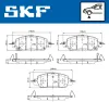 Bremsbelagsatz, Scheibenbremse Vorderachse SKF VKBP 81473 A Bild Bremsbelagsatz, Scheibenbremse Vorderachse SKF VKBP 81473 A