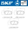 Bremsbelagsatz, Scheibenbremse Vorderachse SKF VKBP 85004 EV Bild Bremsbelagsatz, Scheibenbremse Vorderachse SKF VKBP 85004 EV
