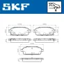 Bremsbelagsatz, Scheibenbremse SKF VKBP 90033 A Bild Bremsbelagsatz, Scheibenbremse SKF VKBP 90033 A