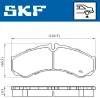 Bremsbelagsatz, Scheibenbremse SKF VKBP 90130 Bild Bremsbelagsatz, Scheibenbremse SKF VKBP 90130