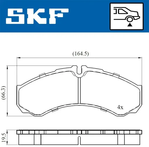 Bremsbelagsatz, Scheibenbremse SKF VKBP 90130 Bild Bremsbelagsatz, Scheibenbremse SKF VKBP 90130