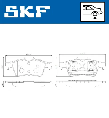 Bremsbelagsatz, Scheibenbremse SKF VKBP 90178 Bild Bremsbelagsatz, Scheibenbremse SKF VKBP 90178