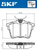 Bremsbelagsatz, Scheibenbremse SKF VKBP 90186 Bild Bremsbelagsatz, Scheibenbremse SKF VKBP 90186