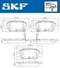 Bremsbelagsatz, Scheibenbremse Hinterachse SKF VKBP 90191 A Bild Bremsbelagsatz, Scheibenbremse Hinterachse SKF VKBP 90191 A