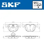 Bremsbelagsatz, Scheibenbremse SKF VKBP 90240