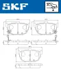 Bremsbelagsatz, Scheibenbremse SKF VKBP 90483 A Bild Bremsbelagsatz, Scheibenbremse SKF VKBP 90483 A