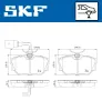 Bremsbelagsatz, Scheibenbremse Hinterachse SKF VKBP 90493 E Bild Bremsbelagsatz, Scheibenbremse Hinterachse SKF VKBP 90493 E