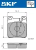 Bremsbelagsatz, Scheibenbremse SKF VKBP 90502 Bild Bremsbelagsatz, Scheibenbremse SKF VKBP 90502