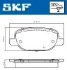 Bremsbelagsatz, Scheibenbremse Hinterachse SKF VKBP 90565 Bild Bremsbelagsatz, Scheibenbremse Hinterachse SKF VKBP 90565