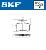 Bremsbelagsatz, Scheibenbremse Hinterachse SKF VKBP 90725 Bild Bremsbelagsatz, Scheibenbremse Hinterachse SKF VKBP 90725