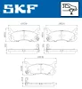 Bremsbelagsatz, Scheibenbremse Hinterachse SKF VKBP 91128 A Bild Bremsbelagsatz, Scheibenbremse Hinterachse SKF VKBP 91128 A