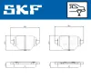 Bremsbelagsatz, Scheibenbremse Hinterachse SKF VKBP 91306 Bild Bremsbelagsatz, Scheibenbremse Hinterachse SKF VKBP 91306