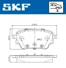 Bremsbelagsatz, Scheibenbremse Hinterachse SKF VKBP 91309 Bild Bremsbelagsatz, Scheibenbremse Hinterachse SKF VKBP 91309
