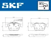 Bremsbelagsatz, Scheibenbremse Hinterachse SKF VKBP 91322 E Bild Bremsbelagsatz, Scheibenbremse Hinterachse SKF VKBP 91322 E