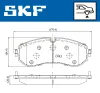 Bremsbelagsatz, Scheibenbremse Hinterachse SKF VKBP 91399 Bild Bremsbelagsatz, Scheibenbremse Hinterachse SKF VKBP 91399