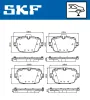 Bremsbelagsatz, Scheibenbremse Hinterachse SKF VKBP 91447 Bild Bremsbelagsatz, Scheibenbremse Hinterachse SKF VKBP 91447