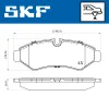 Bremsbelagsatz, Scheibenbremse Hinterachse SKF VKBP 91460 Bild Bremsbelagsatz, Scheibenbremse Hinterachse SKF VKBP 91460