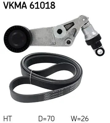 Keilrippenriemensatz SKF VKMA 61018 Bild Keilrippenriemensatz SKF VKMA 61018