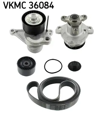 Wasserpumpe + Keilrippenriemensatz SKF VKMC 36084 Bild Wasserpumpe + Keilrippenriemensatz SKF VKMC 36084